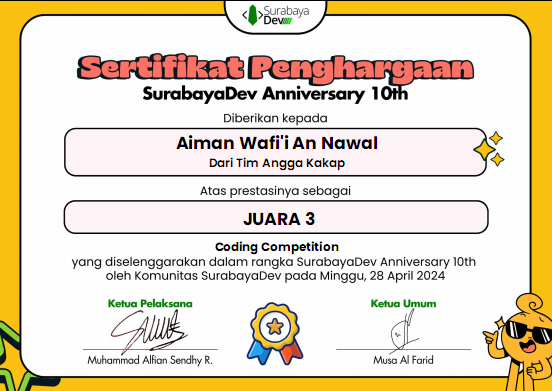 3rd Place Coding Competition